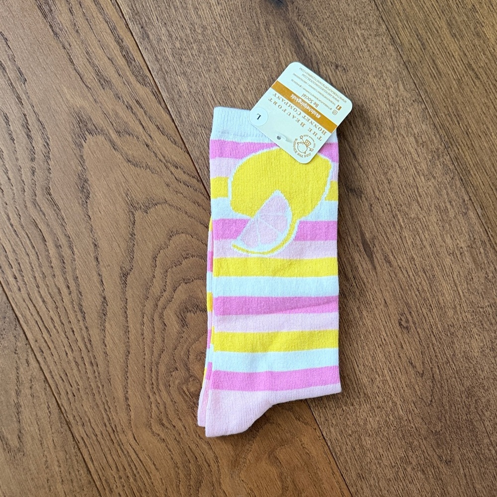 TBBC Pink and Yellow Lemon Socks
